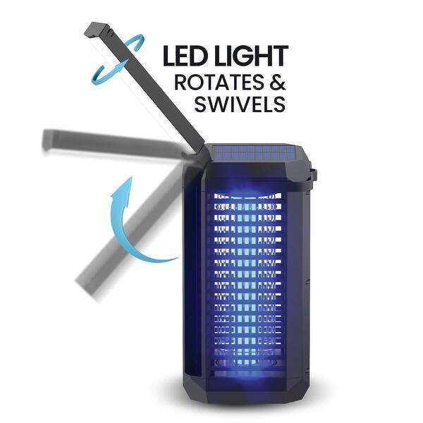 Bell + Howell Rogue Solar Lantern & Bug Zapper with Swiveling LED